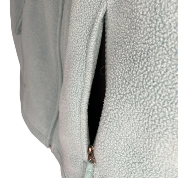 LL Bean Full Zip Blue Fleece Vest Women's Size Small Zip Pockets Outdoor Hiking - Picture 6 of 9